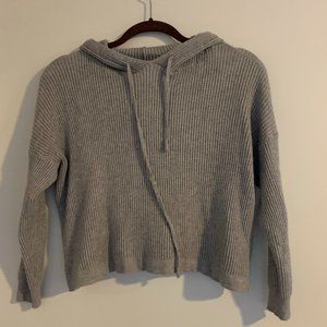 grey crop knitted sweater